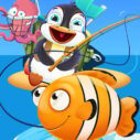 Baby Penguin Fishing 8 baby penguin fishing 1
